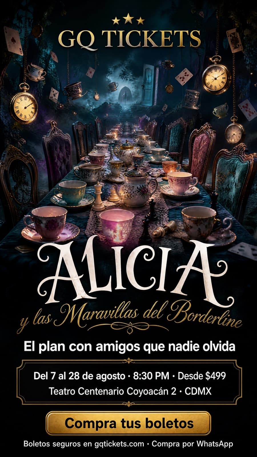 Boletos para Alicia y las Maravillas del Borderline en Teatro Centenario Coyoacan 2, Ciudad de México